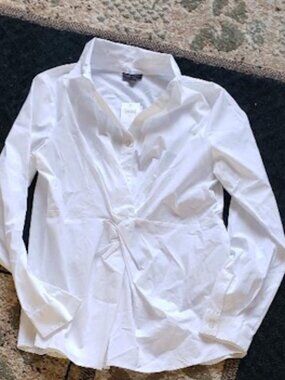 J.Jill White Tank Long-Sleeve Blouse (Brand New)